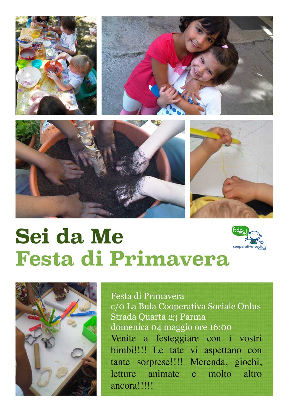 La Cooperativa "Sei da me” offre dal 2006 il servizio Tagesmutter alle famiglie che hanno bisogno di un servizio di cura ed educazione domiciliare che pone al centro il bambino e la famiglia.