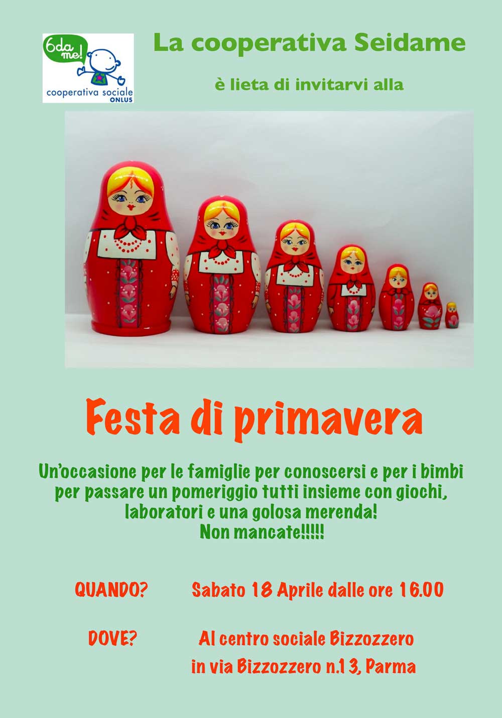 La Cooperativa "Sei da me” offre dal 2006 il servizio Tagesmutter alle famiglie che hanno bisogno di un servizio di cura ed educazione domiciliare che pone al centro il bambino e la famiglia.